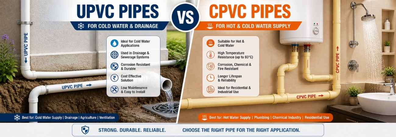 UPVC Pipes vs CPVC Pipes